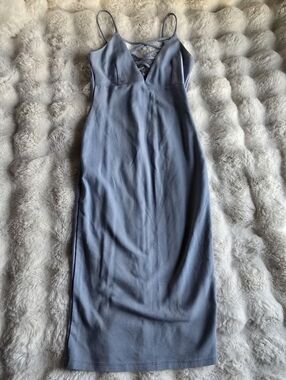 Blue Bodycon Midi Dress